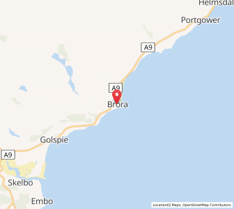 Map of Brora, ScotlandScotland