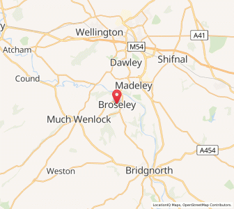 Map of Broseley, EnglandEngland