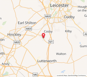 Map of Broughton Astley, EnglandEngland