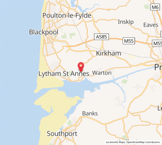 Map of Brown Moss Side, EnglandEngland