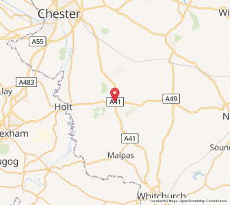 Map of Broxton, EnglandEngland