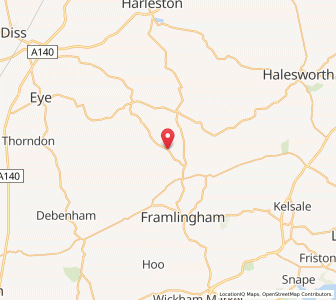 Map of Brundish, EnglandEngland