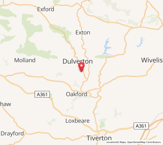 Map of Brushford, EnglandEngland