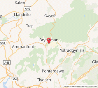 Map of Brynamman, WalesWales