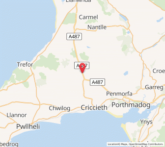 Map of Bryncir, WalesWales