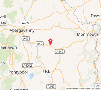 Map of Bryngwyn, WalesWales