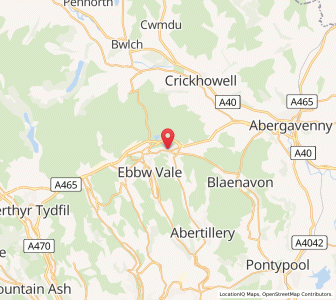 Map of Brynmawr, WalesWales