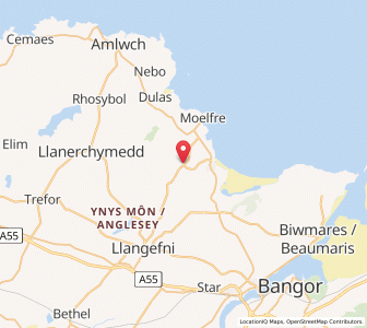 Map of Brynteg, WalesWales