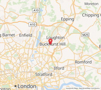 Map of Buckhurst Hill, EnglandEngland