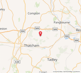 Map of Bucklebury, EnglandEngland