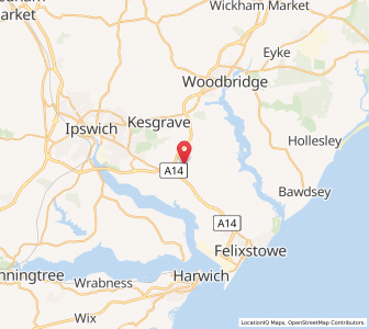 Map of Bucklesham, EnglandEngland