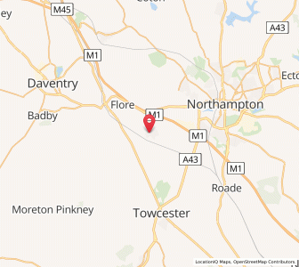 Map of Bugbrooke, EnglandEngland
