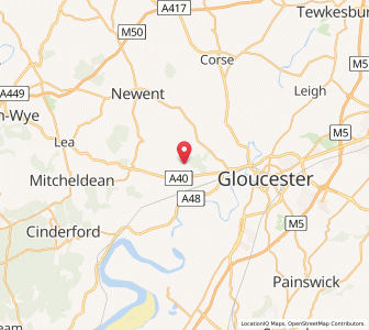 Map of Bulley, EnglandEngland