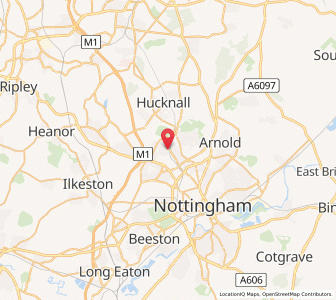 Map of Bulwell, EnglandEngland
