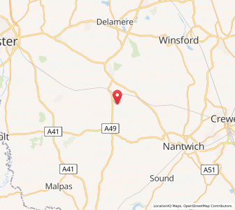 Map of Bunbury, EnglandEngland
