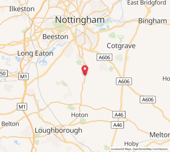 Map of Bunny, EnglandEngland