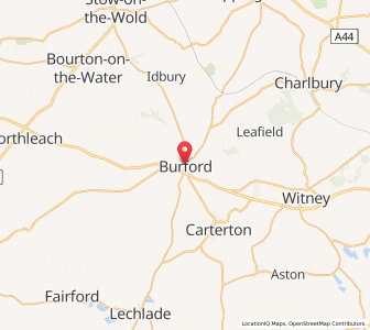 Map of Burford, EnglandEngland