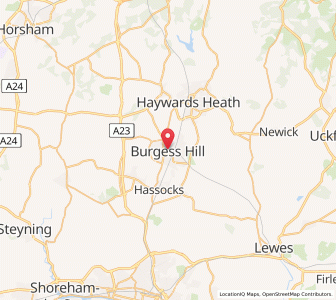 Map of Burgess Hill, EnglandEngland