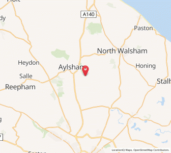 Map of Burgh next Aylsham, EnglandEngland
