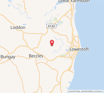Map of Burgh Saint Peter, EnglandEngland