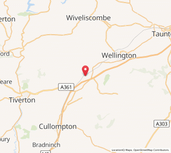 Map of Burlescombe, EnglandEngland