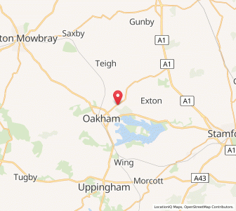Map of Burley, EnglandEngland