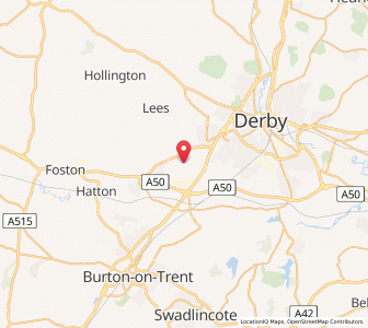 Map of Burnaston, EnglandEngland