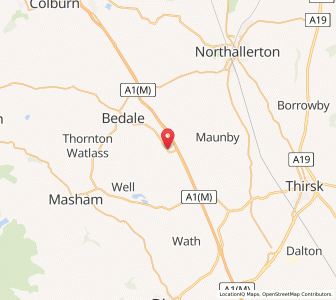 Map of Burneston, EnglandEngland