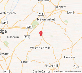 Map of Burrough Green, EnglandEngland