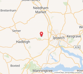 Map of Burstall, EnglandEngland
