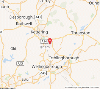 Map of Burton Latimer, EnglandEngland