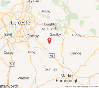Map of Burton Overy, EnglandEngland