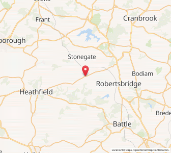Map of Burwash, EnglandEngland