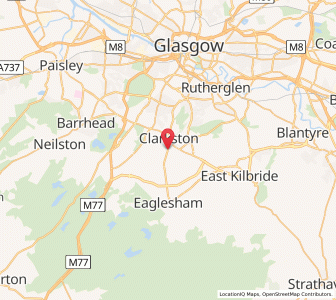 Map of Busby, ScotlandScotland