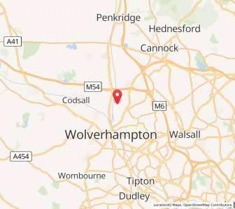 Map of Bushbury, EnglandEngland