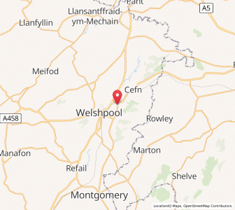 Map of Buttington, WalesWales