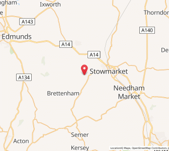 Map of Buxhall, EnglandEngland