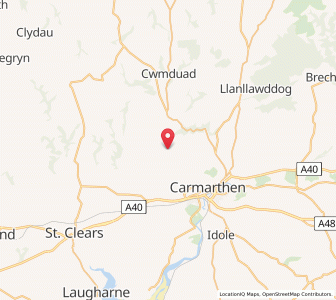 Map of Bwlchnewydd, WalesWales