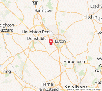 Map of Caddington, EnglandEngland