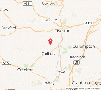Map of Cadeleigh, EnglandEngland
