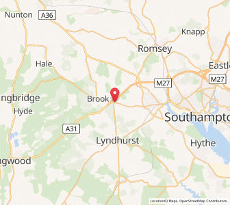 Map of Cadnam, EnglandEngland