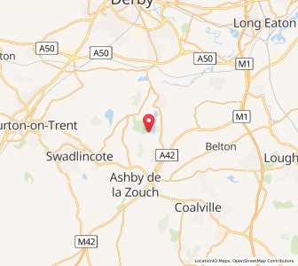 Map of Calke, EnglandEngland