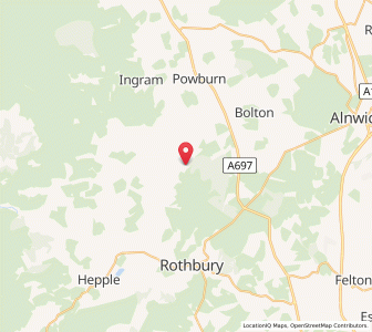 Map of Callaly, EnglandEngland