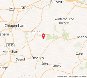 Map of Calstone Wellington, EnglandEngland