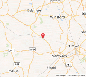 Map of Calveley, EnglandEngland