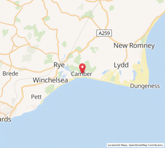 Map of Camber, EnglandEngland