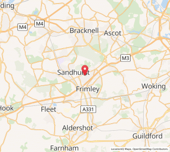 Map of Camberley, EnglandEngland