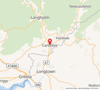 Map of Canonbie, ScotlandScotland