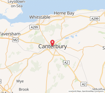 Map of Canterbury, EnglandEngland