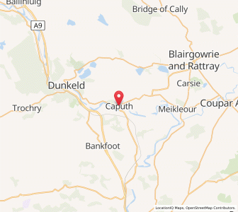 Map of Caputh, ScotlandScotland
